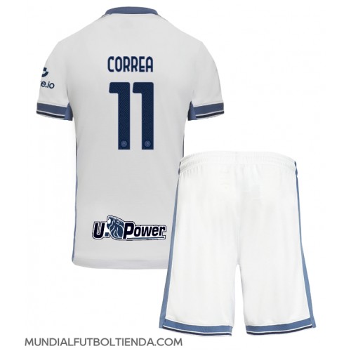 Camiseta Inter Milan Joaquin Correa #11 Segunda Equipación Replica 2024-25 para niños mangas cortas (+ Pantalones cortos)